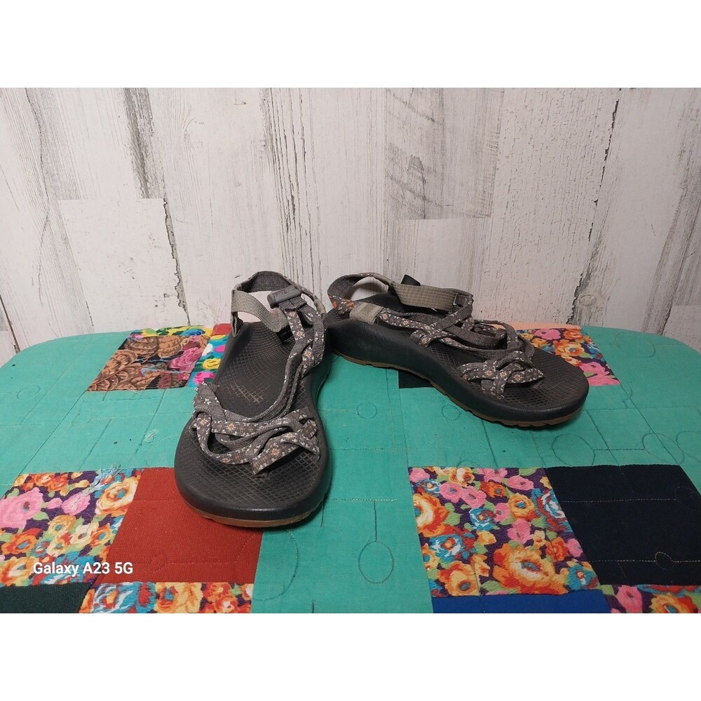 Chaco Z Cloud X2 Creed Golden Womens Sandals Gray Orange Hiking Sport Size 8